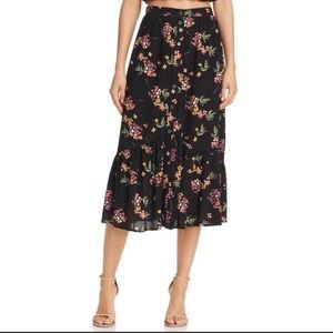 Lost+wander floral midi skirt